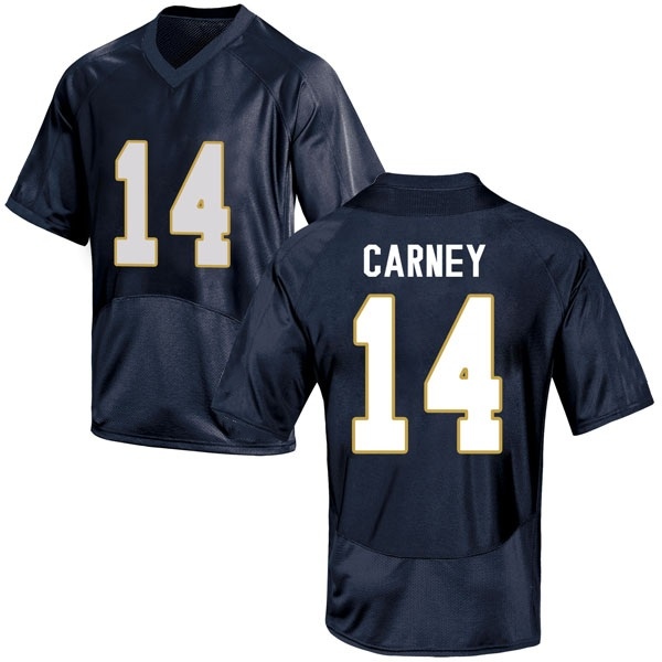 J.D. Carney Notre Dame Fighting Irish NCAA Youth #14 Navy Blue Game College Stitched Football Jersey OLQ0255PD